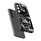 anti social social club dark edition back phone cover | glass case for samsung galaxy s23