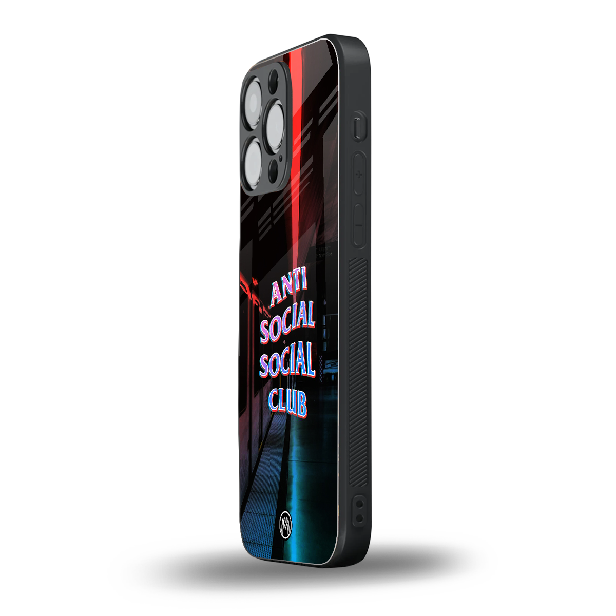 anti social social club back phone cover | glass case for iphone 13 pro max