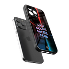 anti social social club back phone cover | glass case for iphone 13 pro