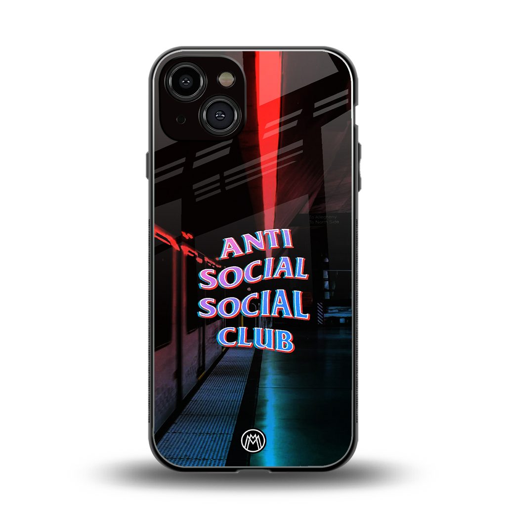 anti social social club back phone cover | glass case for iphone 13