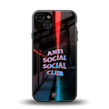 anti social social club back phone cover | glass case for iphone 13