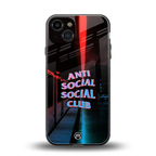 anti social social club back phone cover | glass case for iphone 13