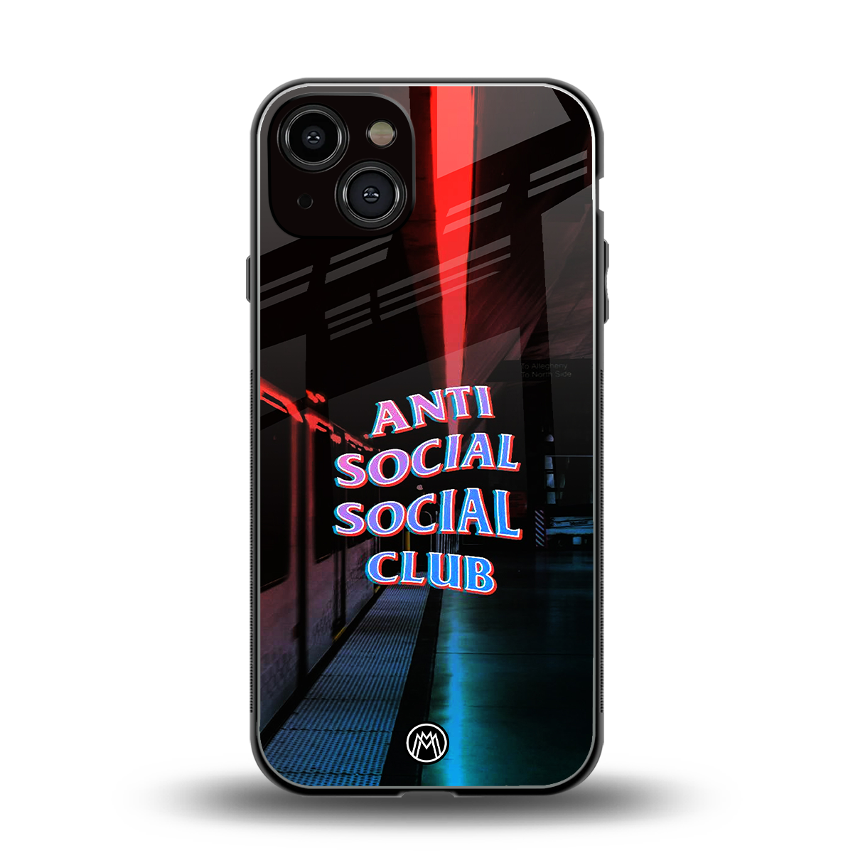 anti social social club back phone cover | glass case for iphone 13