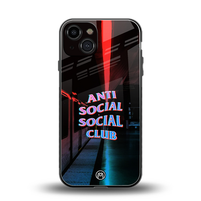 anti social social club back phone cover | glass case for iphone 13