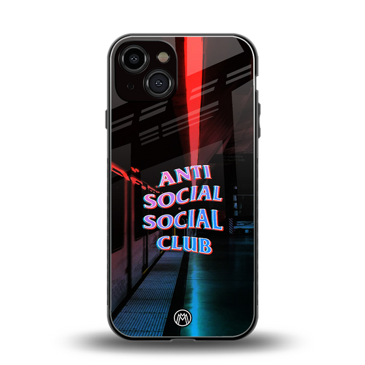 anti social social club back phone cover | glass case for iphone 13