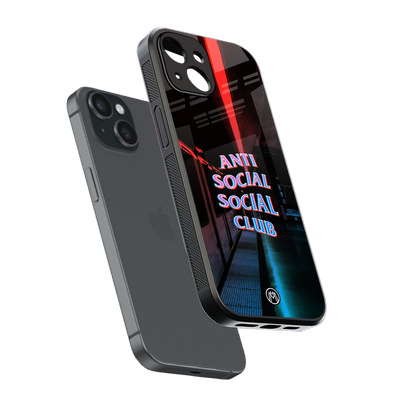 anti social social club back phone cover | glass case for iphone 13