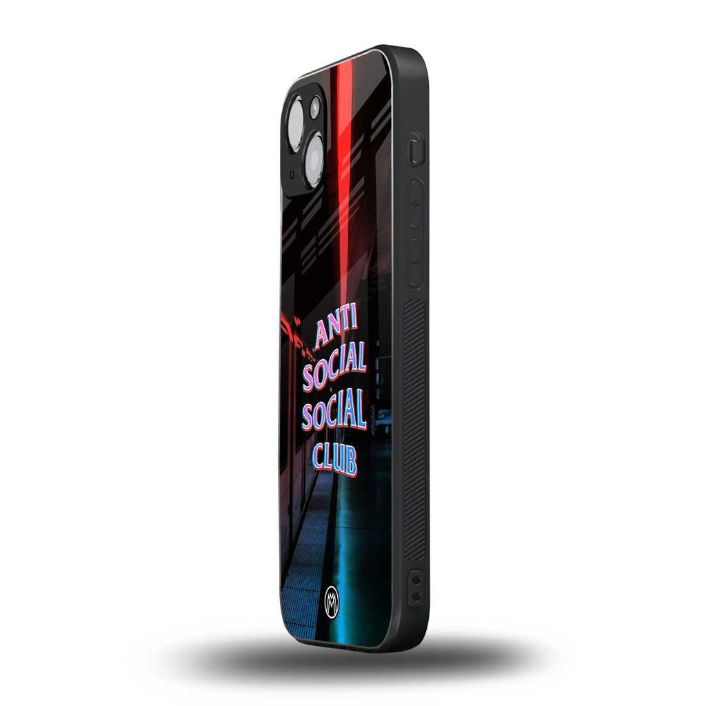 anti social social club back phone cover | glass case for iphone 13