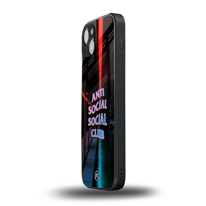 anti social social club back phone cover | glass case for iphone 13