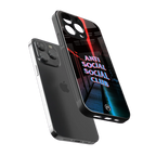 anti social social club back phone cover | glass case for iphone 14 pro max
