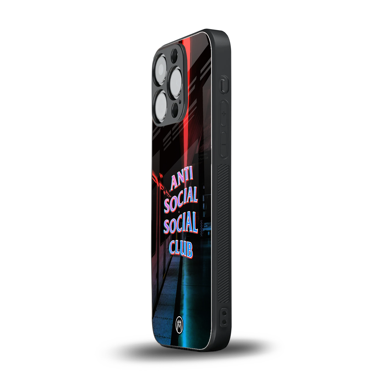 anti social social club back phone cover | glass case for iphone 15 pro
