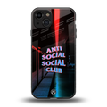 anti social social club back phone cover | glass case for iphone 15