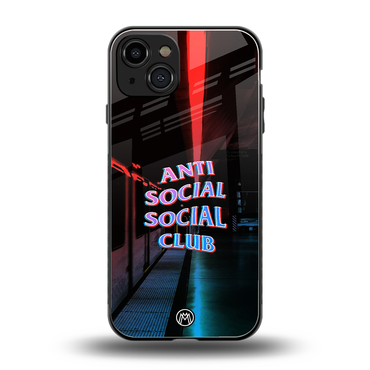anti social social club back phone cover | glass case for iphone 15