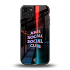 anti social social club back phone cover | glass case for iphone 14