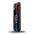 anti social social club back phone cover | glass case for iphone 16 plus