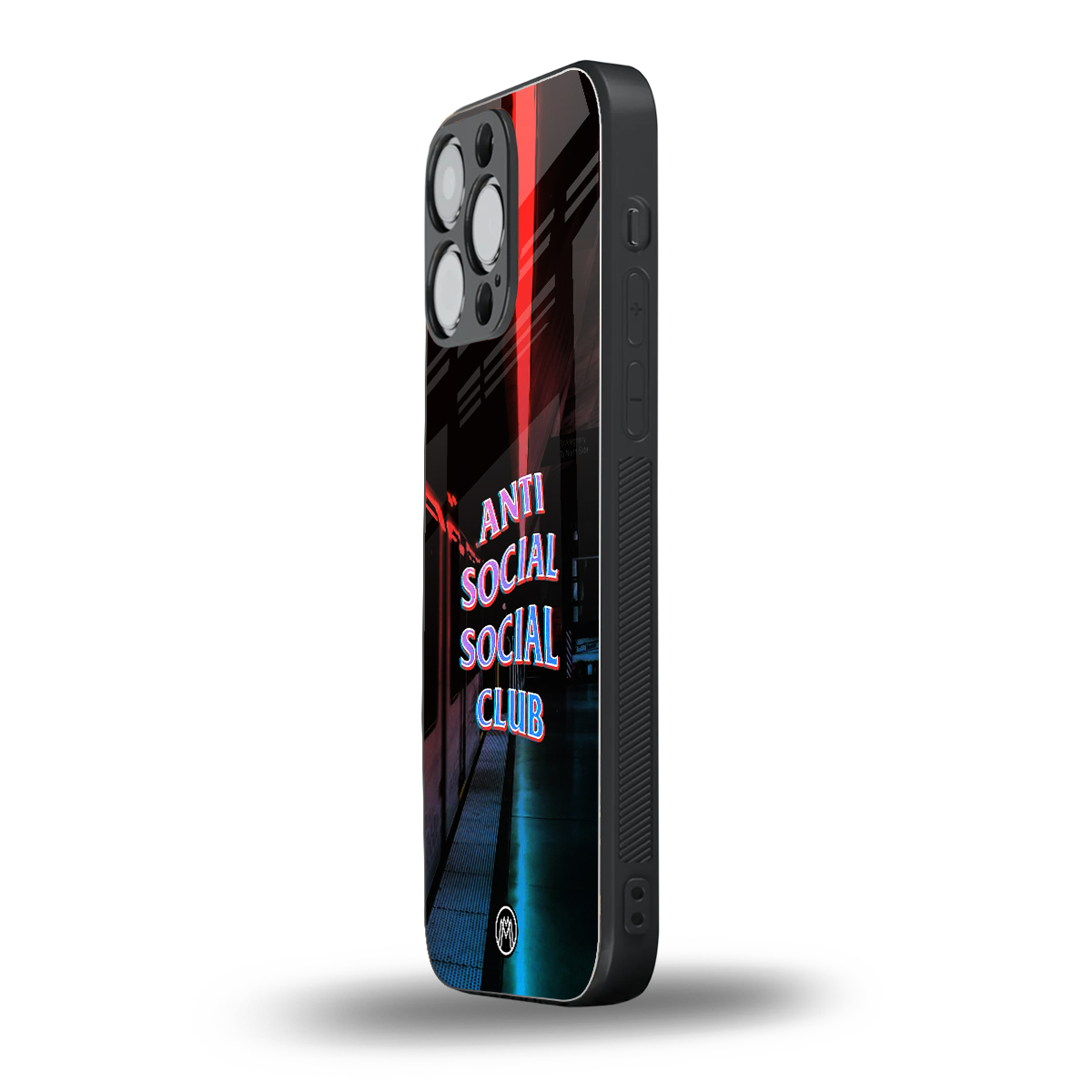 anti social social club back phone cover | glass case for iphone 16 pro max