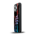 anti social social club back phone cover | glass case for iphone 16 pro