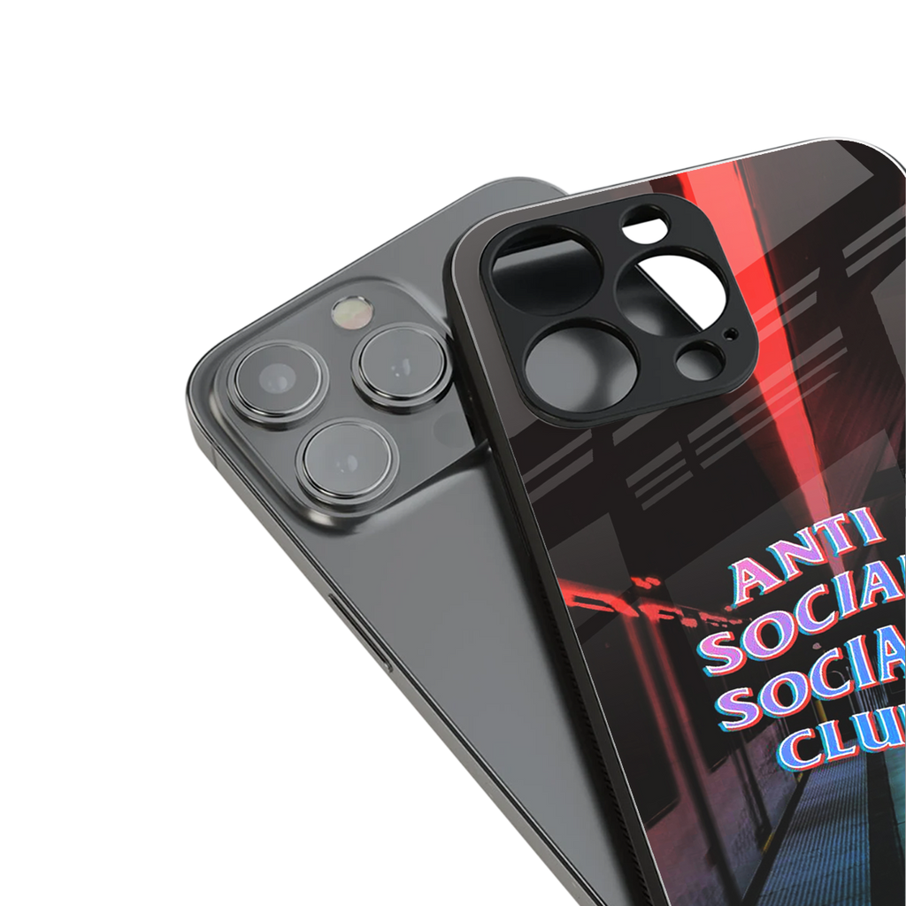 anti social social club back phone cover | glass case for iphone 14