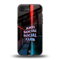 anti social social club back phone cover | glass case for iphone 16e