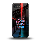 anti social social club back phone cover | glass case for iphone 16e