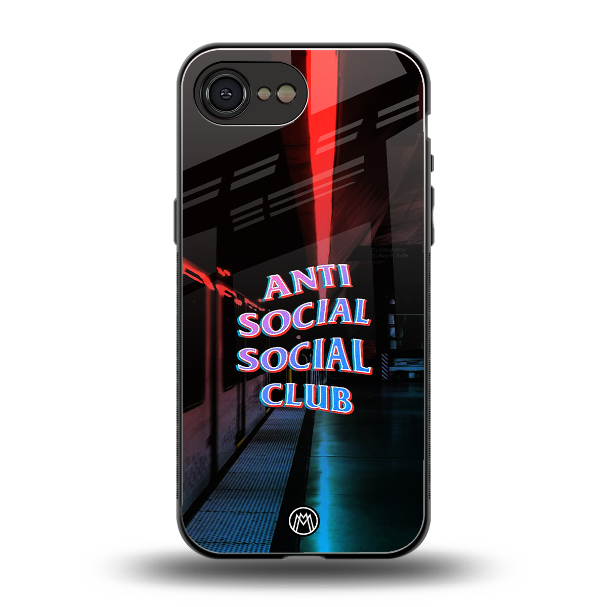 anti social social club back phone cover | glass case for iphone 16e