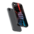 anti social social club back phone cover | glass case for iphone 16e