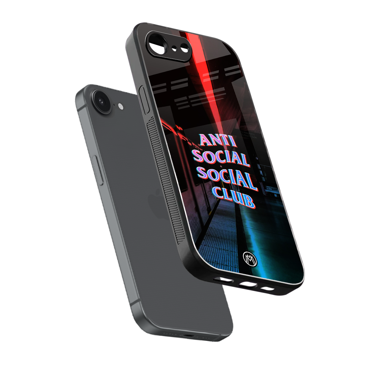 anti social social club back phone cover | glass case for iphone 16e