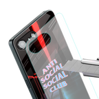 anti social social club back phone cover | glass case for iphone 16e