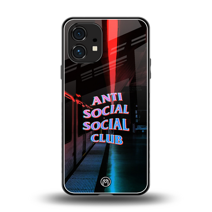 anti social social club back phone cover | glass case for nothing phone 1