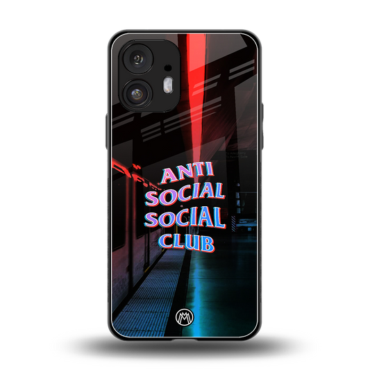 anti social social club back phone cover | glass case for nothing phone 2