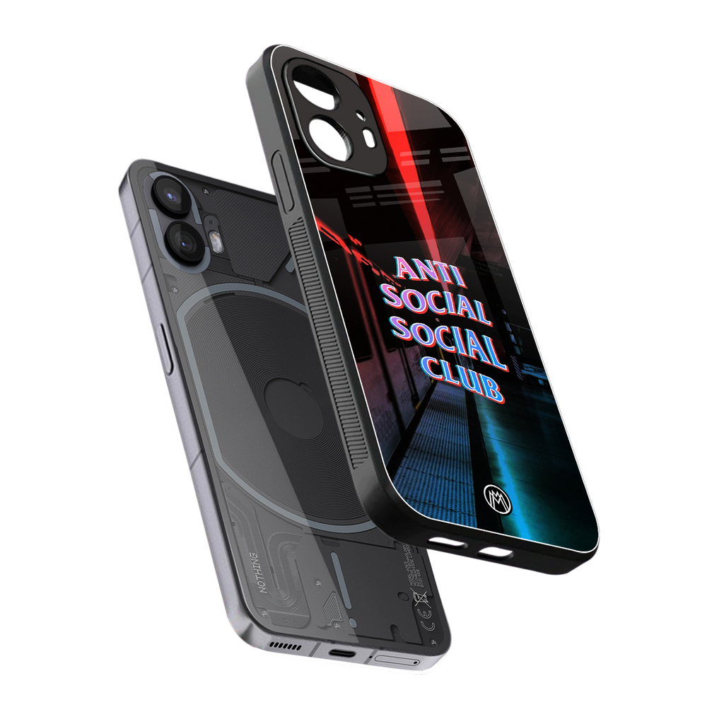 anti social social club back phone cover | glass case for nothing phone 2