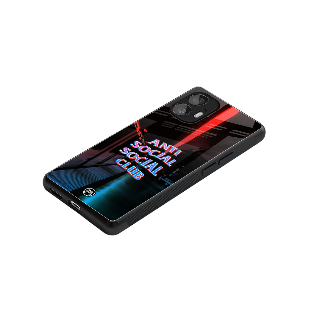 anti social social club back phone cover | glass case for nothing phone 2