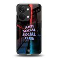 anti social social club back phone cover | glass case for oneplus nord 3