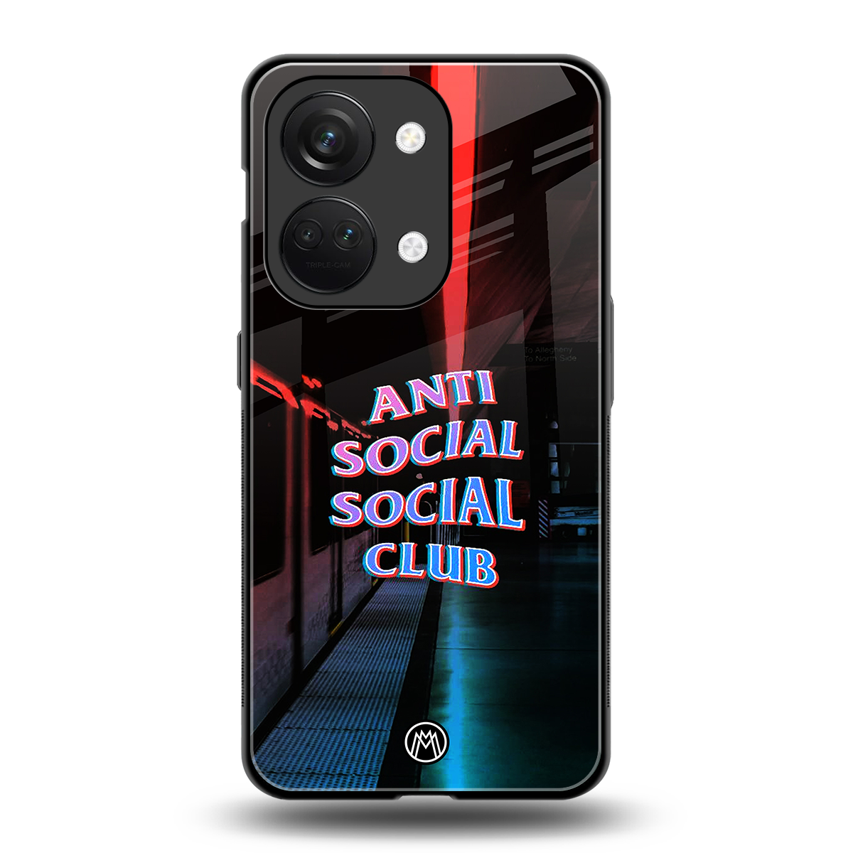 anti social social club back phone cover | glass case for oneplus nord 3