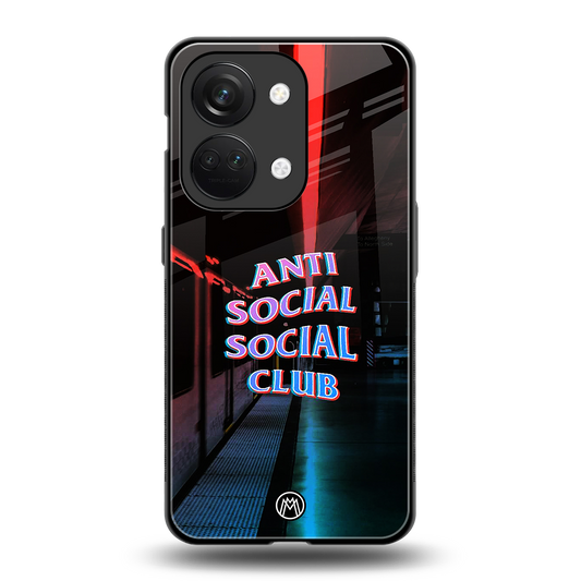 anti social social club back phone cover | glass case for oneplus nord 3