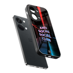 anti social social club back phone cover | glass case for oneplus nord 3