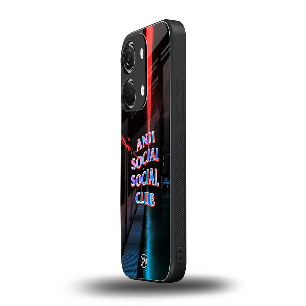 anti social social club back phone cover | glass case for oneplus nord 3