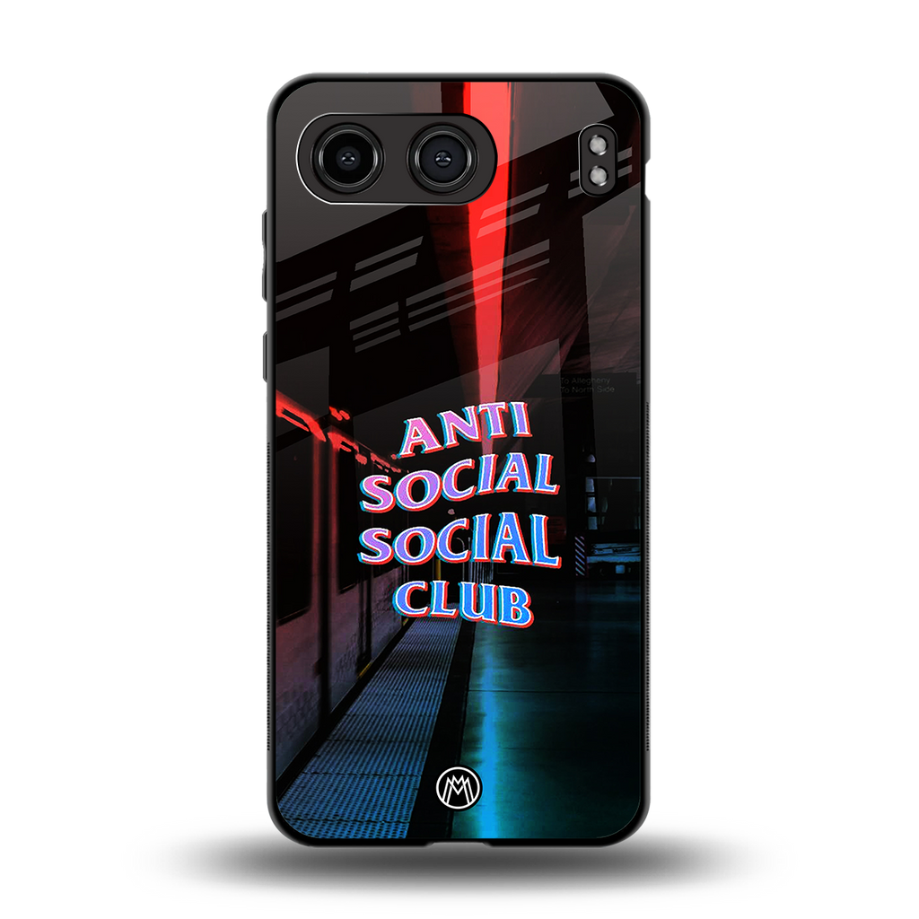 anti social social club back phone cover | glass case for oneplus nord 4