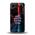 anti social social club back phone cover | glass case for oneplus nord 4