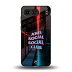 anti social social club back phone cover | glass case for oneplus nord 4