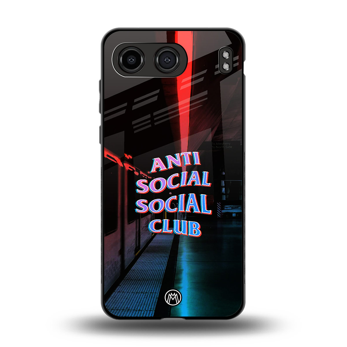 anti social social club back phone cover | glass case for oneplus nord 4