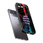 anti social social club back phone cover | glass case for oneplus nord 4