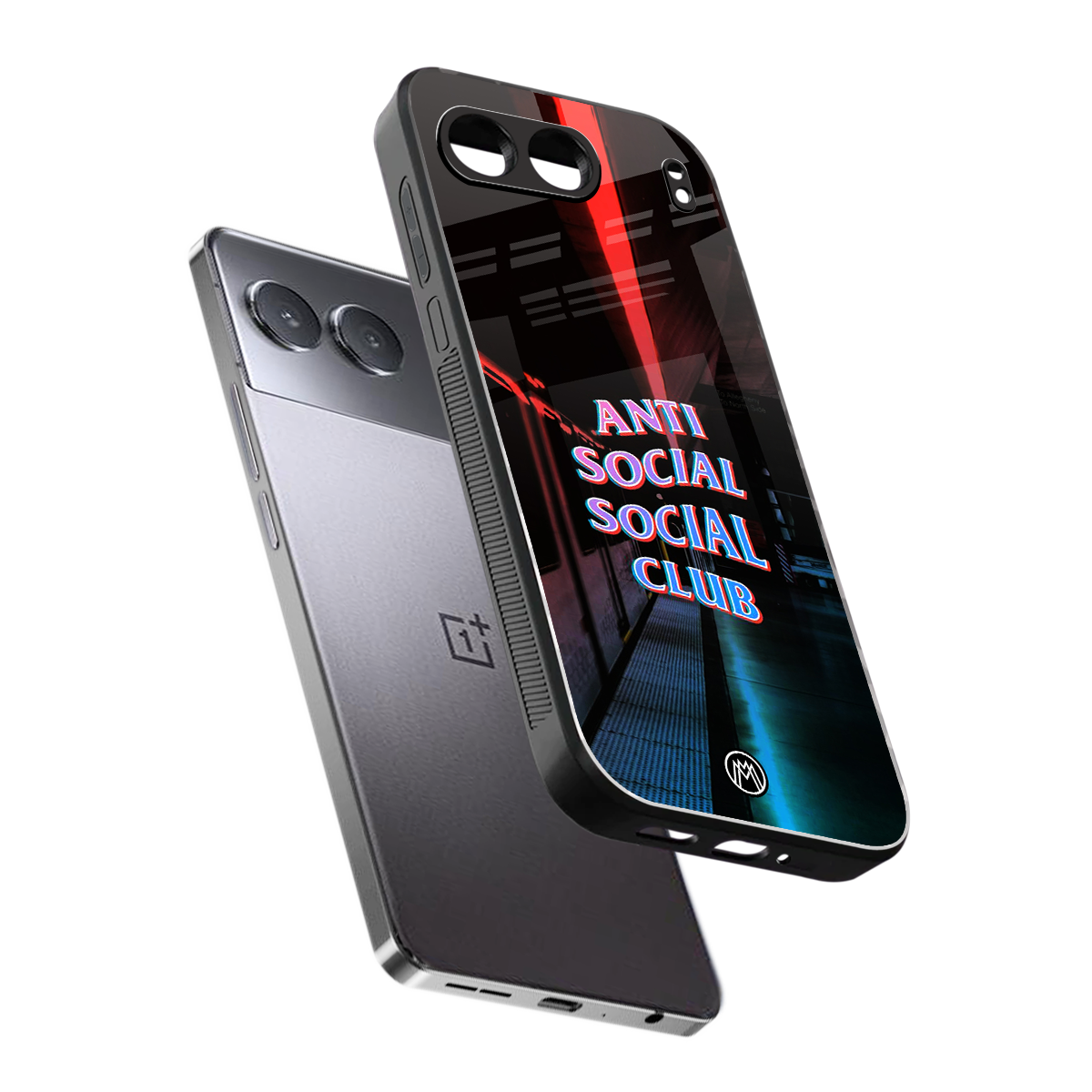 anti social social club back phone cover | glass case for oneplus nord 4