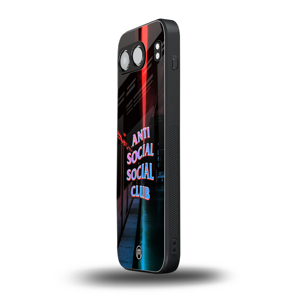 anti social social club back phone cover | glass case for oneplus nord 4