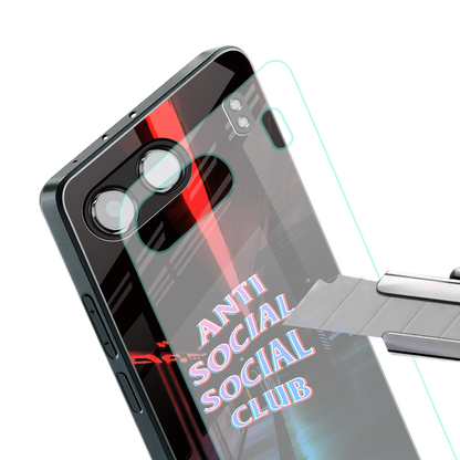 anti social social club back phone cover | glass case for oneplus nord 4