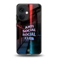 anti social social club back phone cover | glass case for oneplus nord ce 3