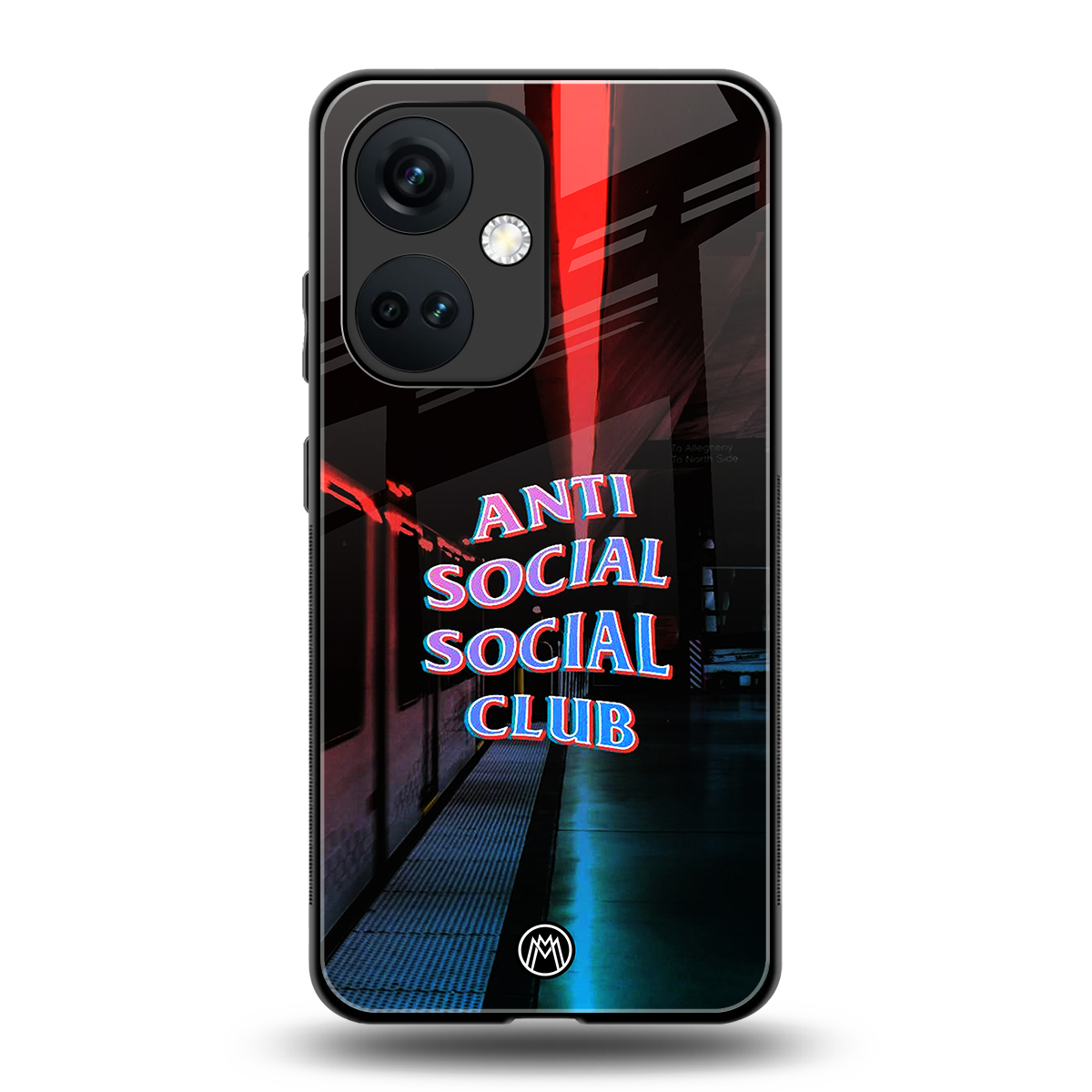 anti social social club back phone cover | glass case for oneplus nord ce 3