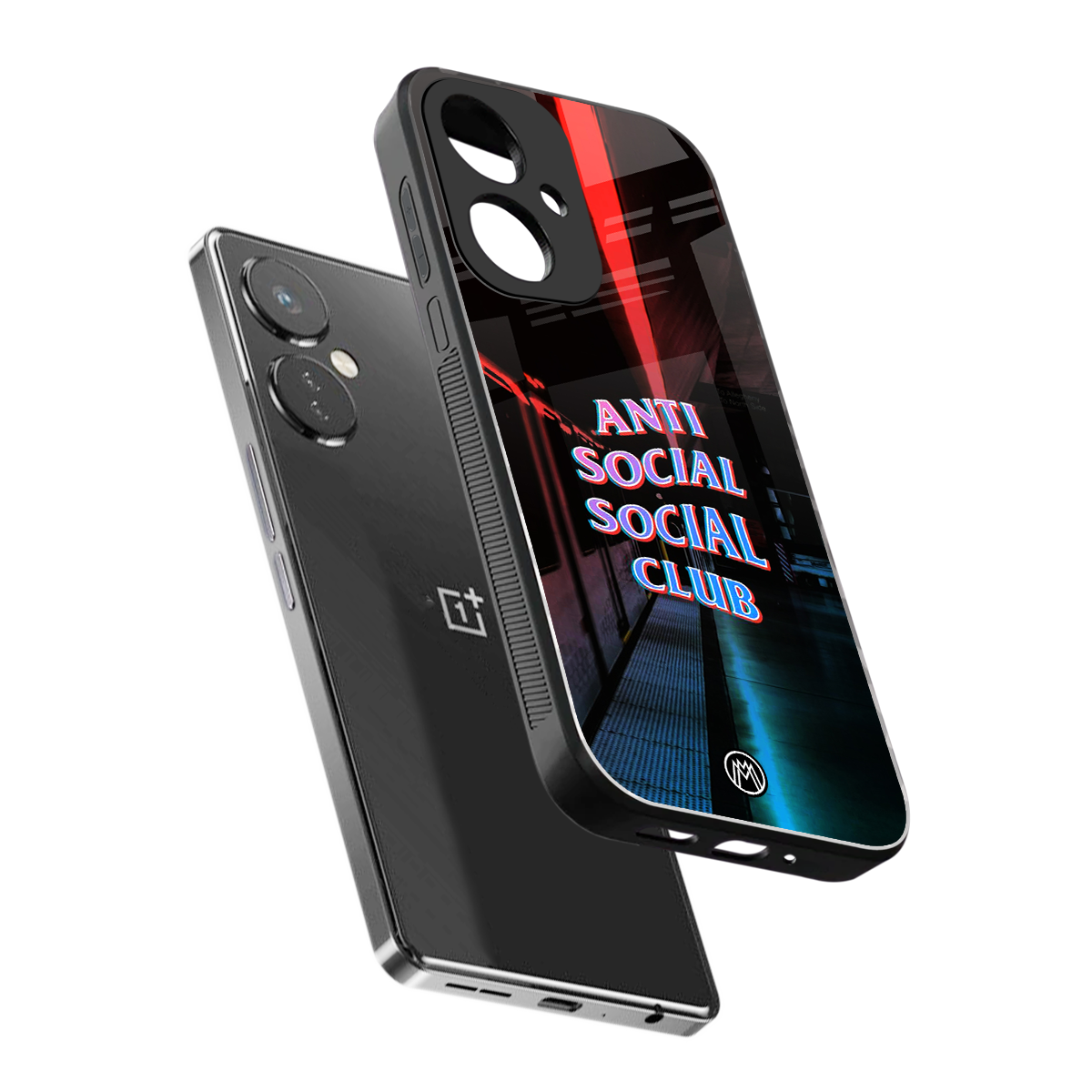 anti social social club back phone cover | glass case for oneplus nord ce 3