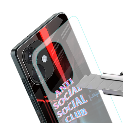 anti social social club back phone cover | glass case for oneplus nord ce 3