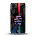 anti social social club back phone cover | glass case for oneplus nord ce 4 lite