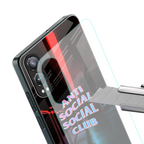 anti social social club back phone cover | glass case for oneplus nord ce 4 lite